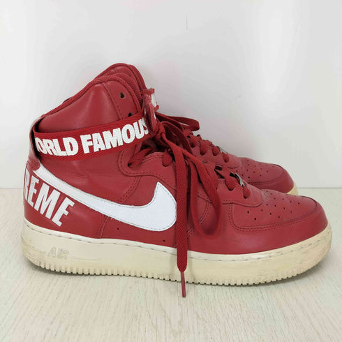 シュプリーム Supreme Air Force 1 High World Famous Red メンズ JPN:28