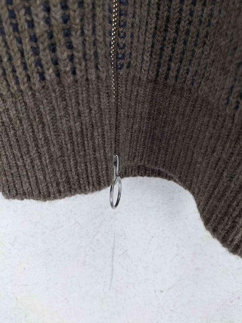 キャピタル KAPITAL 5G Wool Rib Knit zip Short Cardigan メンズ 3