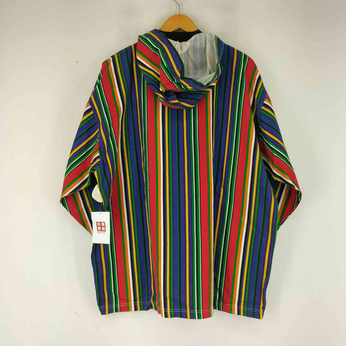 YARDS& CO マルチカラーストライプ コットン プルオーバーパーカー メンズ XXL