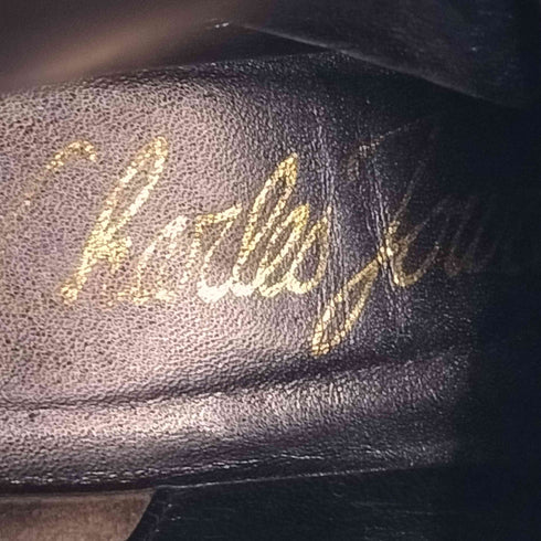 シャルルジョルダン CHARLES JOURDAN エレファント アニマルビーズ スエードブーツ レディース 7