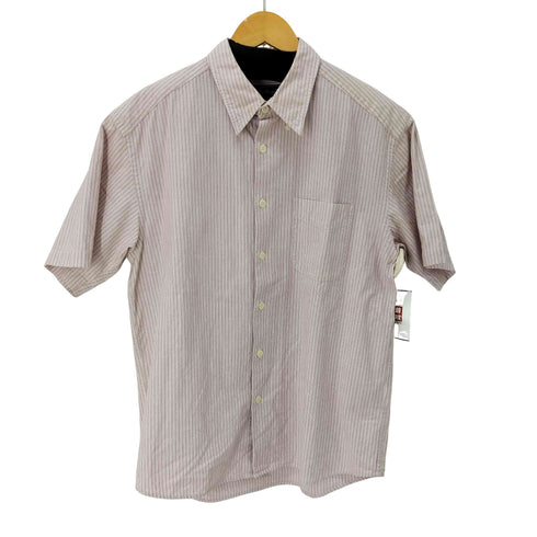 エディーバウアー Eddie Bauer ストライプ 半袖 ボタンダウンシャツ メンズ import:M