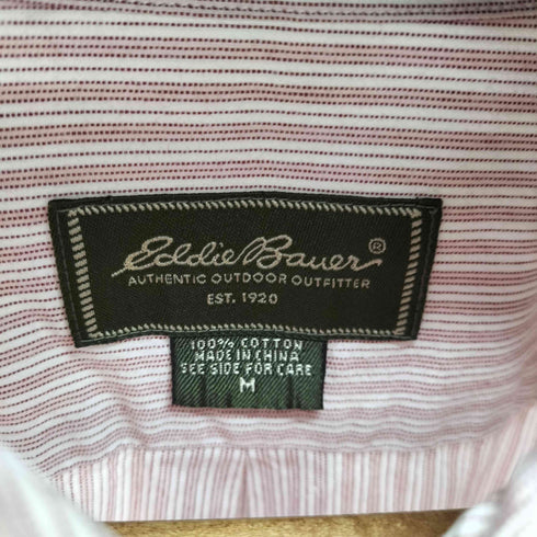 エディーバウアー Eddie Bauer ストライプ 半袖 ボタンダウンシャツ メンズ import:M