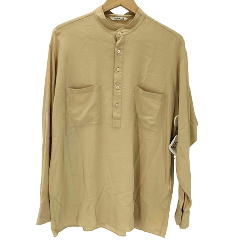 オーラリー AURALEE 20SS SHUTTLE GEORGETTE CLOTH P/O SHIRTS シャトル ジョーゼット クロス プルオーバー シャツ メンズ JPN:3
