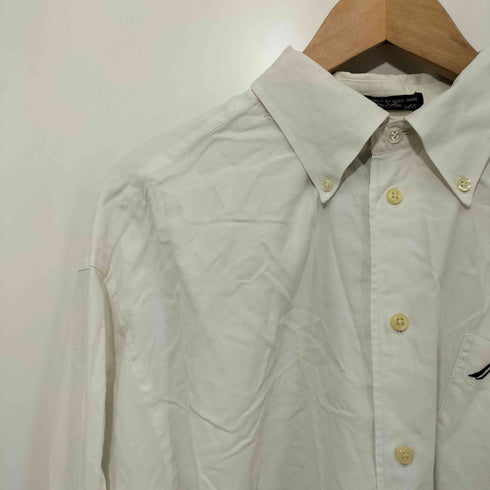ノーティカ NAUTICA vintage oxford ロゴ刺繍 ボタンダウン L/S シャツ メンズ 34/35