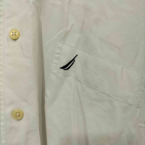 ノーティカ NAUTICA vintage oxford ロゴ刺繍 ボタンダウン L/S シャツ メンズ 34/35