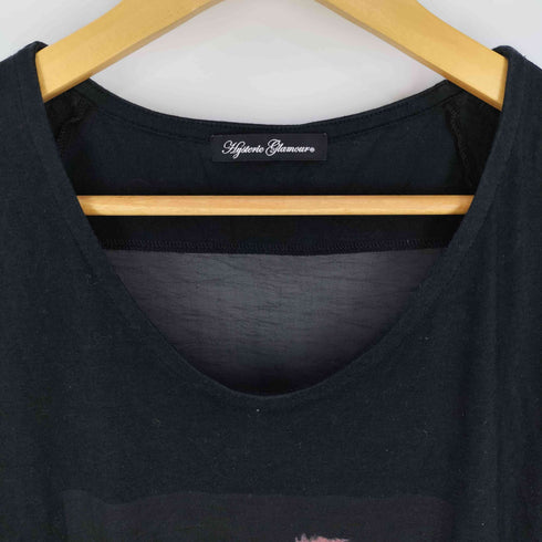 ヒステリックグラマー HYSTERIC GLAMOUR 素材切替 バンド ロングTシャツ レディース FREE