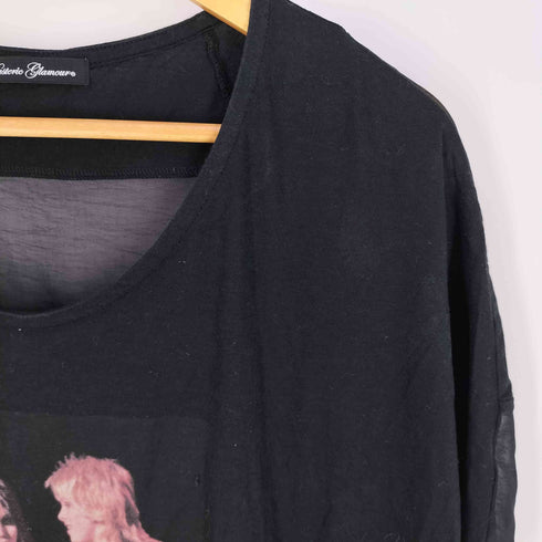 ヒステリックグラマー HYSTERIC GLAMOUR 素材切替 バンド ロングTシャツ レディース FREE