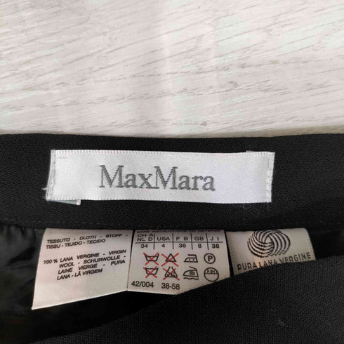 マックスマーラ MAX MARA 白タグ ウール レイヤードデザイン スカート レディース JPN:38