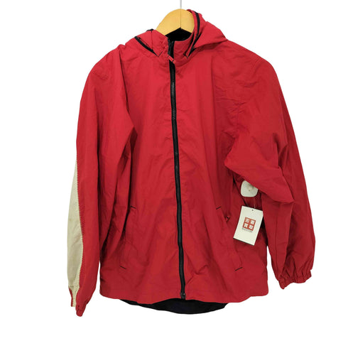 ランズエンド LANDS END マルチカラー フードイン ナイロン ジャケット レディース import:L