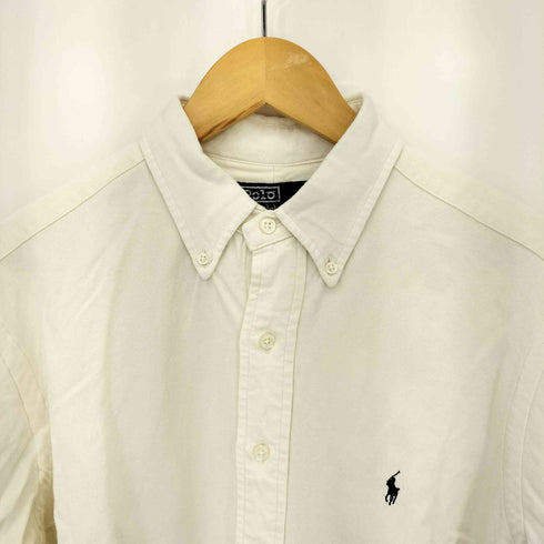 ポロバイラルフローレン Polo by RALPH LAUREN 90s カナダ製 レーヨン×ウール ポニー刺繍 BD 長袖シャツ メンズ L