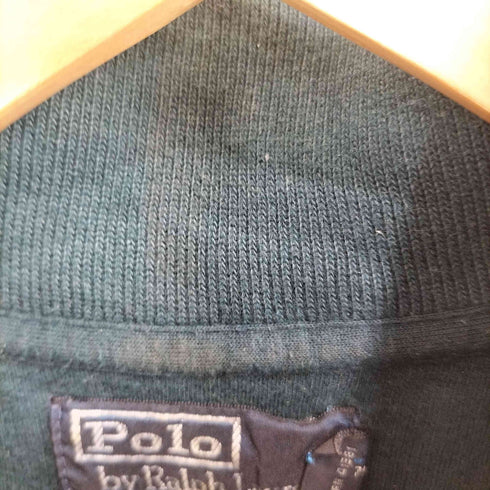 ポロラルフローレン POLO RALPH LAUREN 90S ポニー刺繍 ハーフジップ スウェット メンズ import:XL