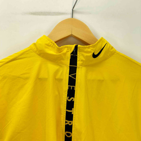 ナイキ NIKE 00S LIVESTRONG FIT DRY 首 スウッシュ ロゴ 刺繍 ハーフジップ プルオーバー カットソー メンズ import:M