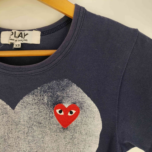 プレイコムデギャルソン PLAY COMME des GARCONS ハートプリント クルーネックTシャツ レディース JPN:XS