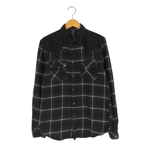ディーゼル DIESEL コーデュロイ切替 スナップボタン チェック シャツ メンズ import:M