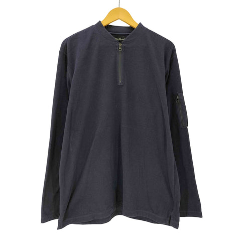 エディーバウアー Eddie Bauer 90S 黒タグ ユーティリティー ポケット ハーフジップ フリース プルオーバー メンズ import:L