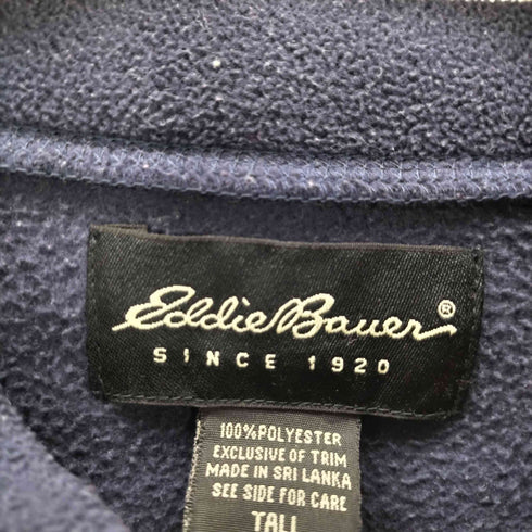 エディーバウアー Eddie Bauer 90S 黒タグ ユーティリティー ポケット ハーフジップ フリース プルオーバー メンズ import:L