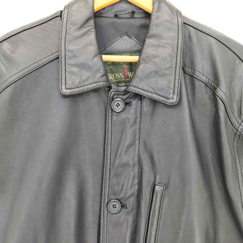 CROSS WOOD 90s シープレザー ミドルコート メンズ import:L