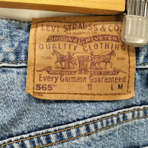 リーバイス Levis 90s USA製 ボタン裏512 刻印 565 LOOSE FIT STRAIGHT LEG ルーズフィット ストレート レッグ カットオフ デニム パンツ メンズ M