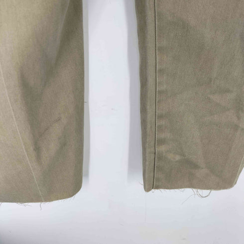 ディッキーズ Dickies 80-90s TALON-ZIP ウエスト折り込み カットオフ ノータック ワイド ワーク チノ パンツ メンズ