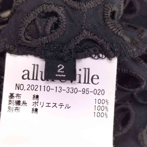 アルアバイル allureville コットンレースキリカエブラウス レディース JPN:2