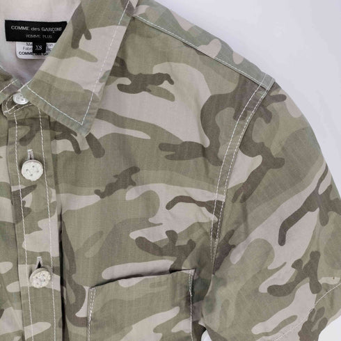 コムデギャルソンオムプリュス COMME des GARCONS HOMME PLUS 13SS カモフラージュ リップストップ半袖シャツ メンズ JPN:XS