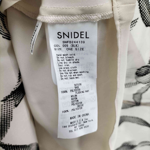 スナイデル snidel 24SS リボンスリーブオーガン ブラウス レディース ONE SIZE