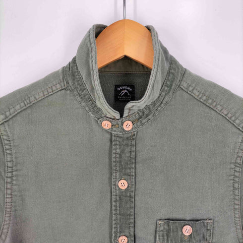 ゴーヘンプ GOHEMP スタンドカラー シャツワンピース レディース