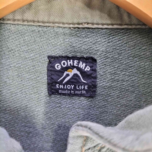 ゴーヘンプ GOHEMP スタンドカラー シャツワンピース レディース