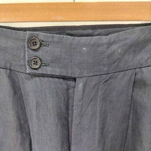 マーガレットハウエル MARGARET HOWELL DENSE FINE LINEN POPLIN 2タック ワイドトラウザー レディース JPN:3