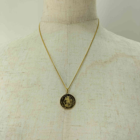 CINCUENTA CENTAVOS メキシコ 50センターボ 純銀刻印 軍票 コインネックレス メンズ