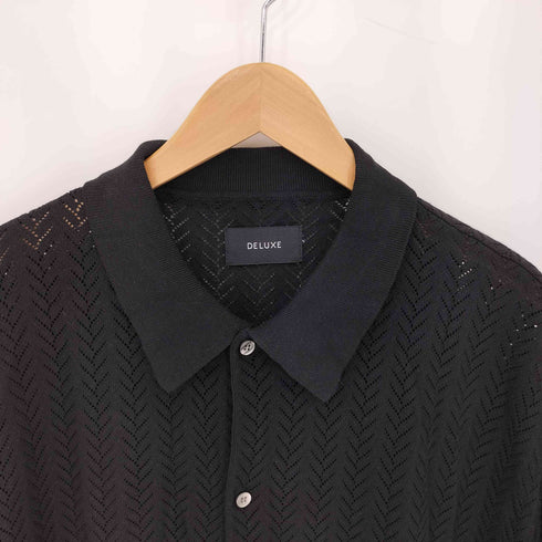 デラックス DELUXE LEAF レースニット 半袖シャツ メンズ L