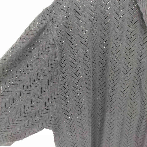 デラックス DELUXE LEAF レースニット 半袖シャツ メンズ L