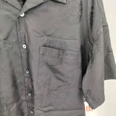 デラックス DELUXE GARCON SHIRT 刺繍デザイン オープンカラー 半袖シャツ メンズ 40