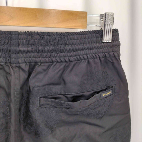 デラックス DELUXE GARCOS PANTS 刺繍デザイン 1タック トラックパンツ メンズ L
