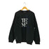 デラックス DELUXE × THE MET MET LOGO CREW メットロゴ ダメージ加工 クルーネックスウェットトレーナー メンズ L