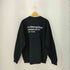デラックス DELUXE × THE MET MET LOGO CREW メットロゴ ダメージ加工 クルーネックスウェットトレーナー メンズ L