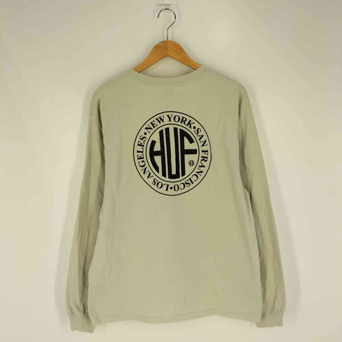 ハフ HUF 両面ロゴプリント クルーネック ロングスリーブ Tシャツ メンズ import:L