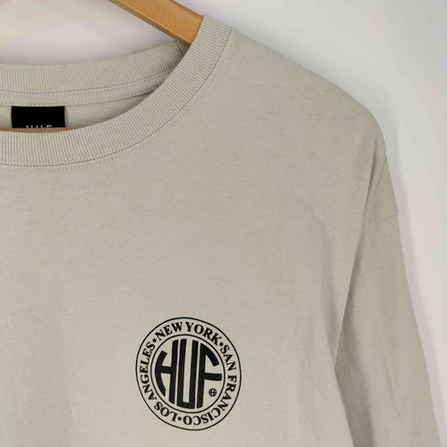 ハフ HUF 両面ロゴプリント クルーネック ロングスリーブ Tシャツ メンズ import:L
