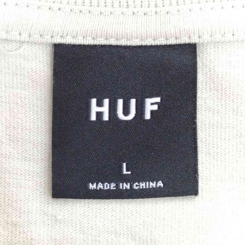 ハフ HUF 両面ロゴプリント クルーネック ロングスリーブ Tシャツ メンズ import:L