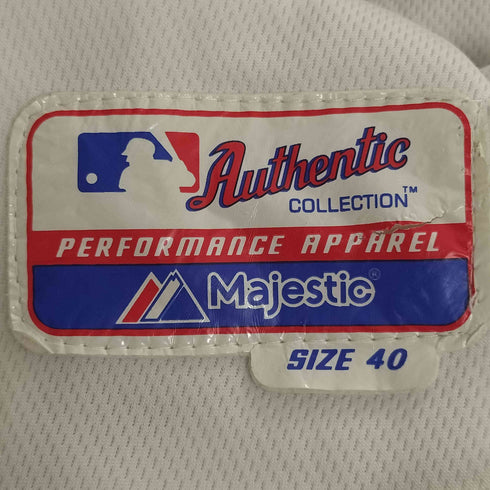 マジェスティック MAJESTIC MLB チームロゴ刺繍 ナンバリング ベースボールシャツ メンズ import:L