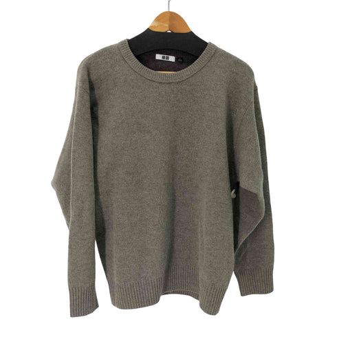 ユニクロユー UNIQLO U バイカラーラムクルーネックセーター メンズ JPN:L