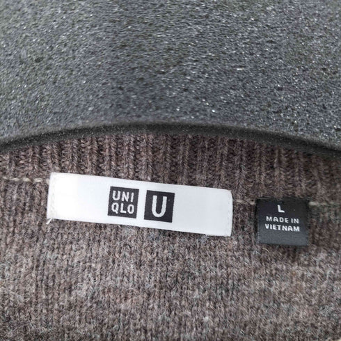 ユニクロユー UNIQLO U バイカラーラムクルーネックセーター メンズ JPN:L