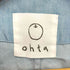 オオタ ohta ノーカラー ダブルジップ デニムシャンブレージャケット レディース FREE