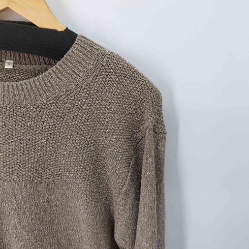 ムジラボ MUJI labo シルク混クルーネック長袖プルオーバー レディース JPN:L