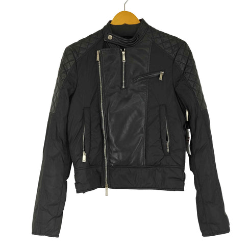 ディースクエアード DSQUARED2 レザー ダウン ライダースジャケット メンズ 46