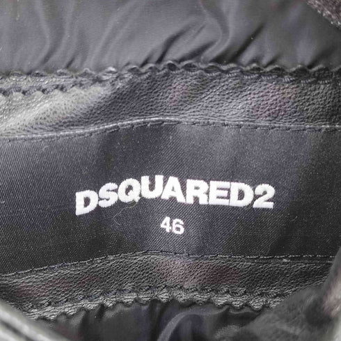 ディースクエアード DSQUARED2 レザー ダウン ライダースジャケット メンズ 46