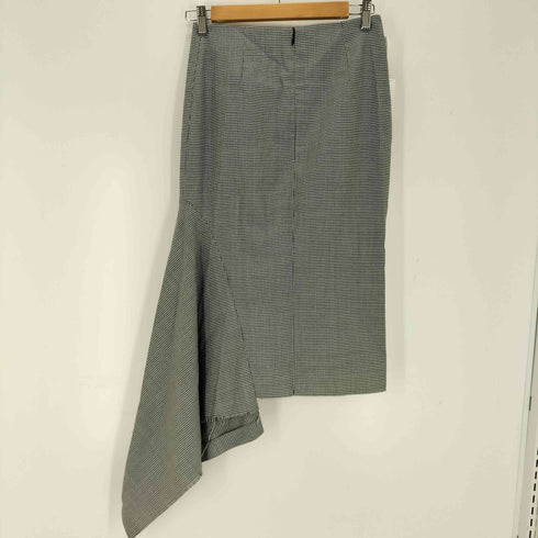 バレンシアガ BALENCIAGA 千鳥格子アシンメトリー変形スカート レディース JPN:36