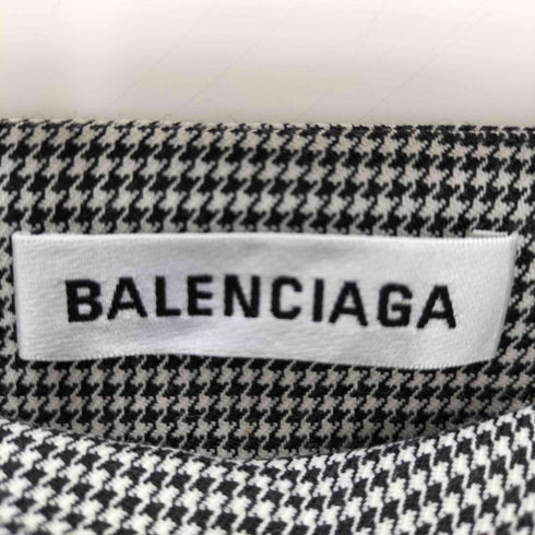 バレンシアガ BALENCIAGA 千鳥格子アシンメトリー変形スカート レディース JPN:36