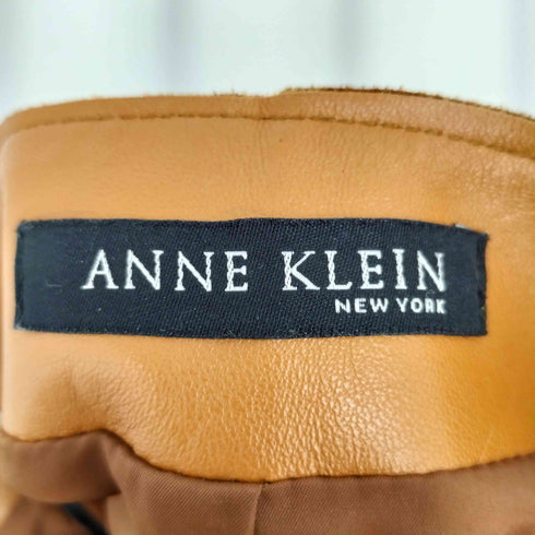 アンクライン ANNE KLEIN カーフスエード フレアスカート レディース