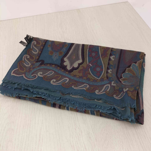 エトロミラノ ETRO MILANO イタリア製 シルクウール総柄スカーフ レディース